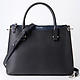 Черная сумка в деловом стиле из сафьяновой кожи  KELLEN