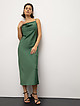 Платье-комбинация приталенного силуэта зеленого цвета  EMKA