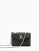 Черная небольшая стеганая сумка кросс-боди с ремешком-цепью  Sara Burglar