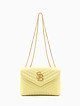 Желтая небольшая стеганая сумка кросс-боди с ремешком-цепью  Sara Burglar