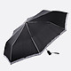 Черный складной зонт с белым кружевом  Tri Slona