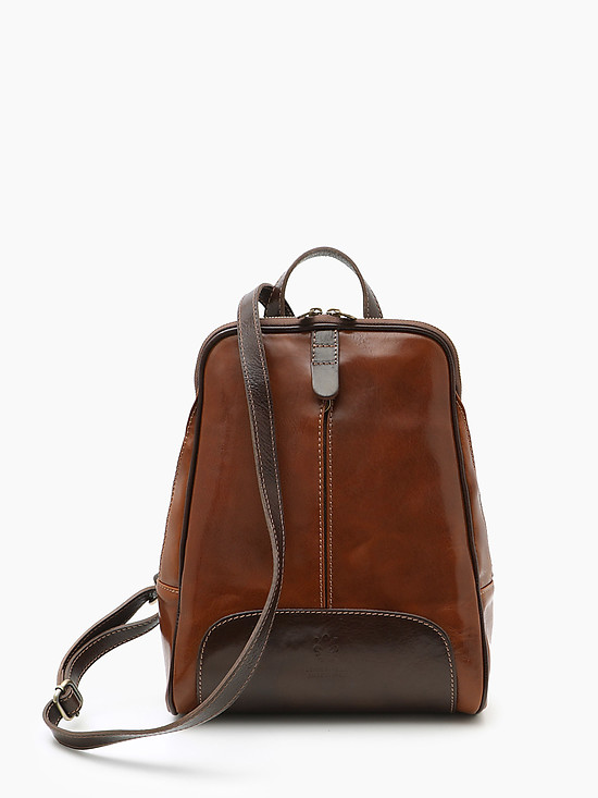 Небольшой кожаный рюкзак из кожи в коричневых оттенках  Folle