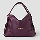 Мягкая базовая сумка-тоут из фиолетовой кожи  Brissio