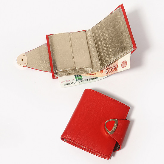 Небольшой кошелек-конвертик из красной кожи  Alessandro Beato
