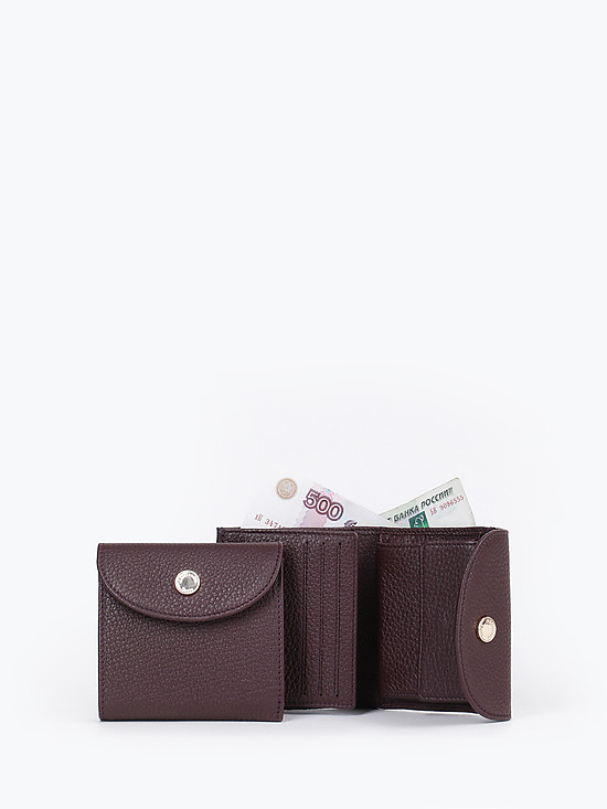 Маленький бордовый кожаный бумажник-конвертик  Alessandro Beato