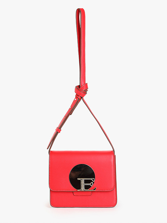 Красная сумочка кросс-боди из экокожи с крупной пряжкой  ERMANNO Ermanno Scervino