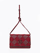 Прямоугольная сумочка кросс-боди из искусственной кожи и замши бордового цвета  ERMANNO Ermanno Scervino