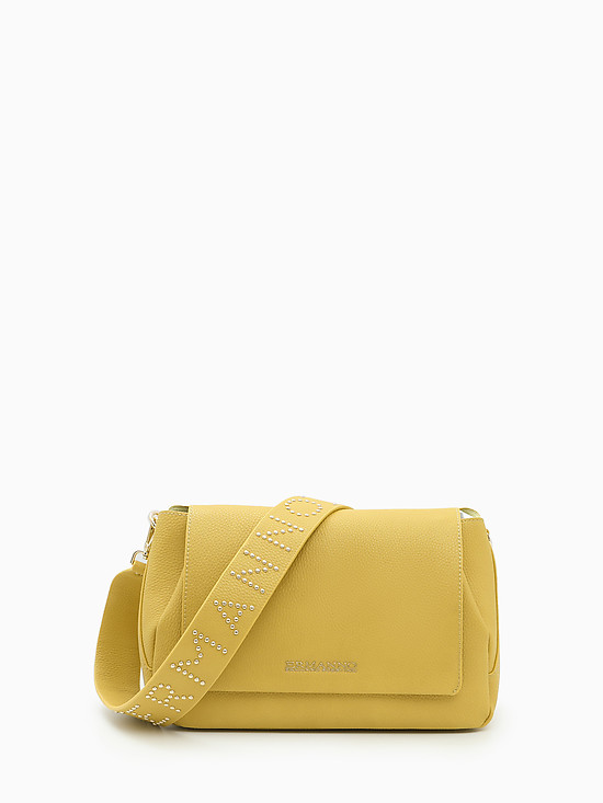 Желтая сумочка-багет из экокожи с двумя ремешками  ERMANNO Ermanno Scervino
