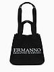 Черная двусторонняя сумка-шоппер из текстиля  ERMANNO Ermanno Scervino