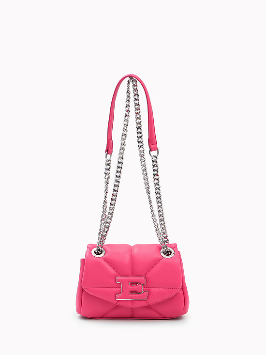 Розовая стеганая сумочка кросс-боди из экокожи  ERMANNO Ermanno Scervino