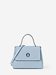 Небольшая сумка-сэтчел из натуральной кожи в светло-голубом оттенке  Folle