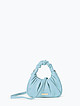 Маленькая голубая сумка-багет из мягкой экокожи со складками  Alex Max