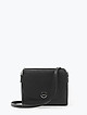 Базовая черная кожаная сумочка кросс-боди с тремя отделами  Folle