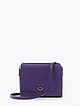 Базовая фиолетовая кожаная сумочка кросс-боди с тремя отделами  Folle