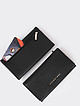 Черный кожаный бумажник с красным интерьером  Alessandro Beato