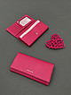 Розовый бумажник из зернистой кожи на кнопке  Alessandro Beato