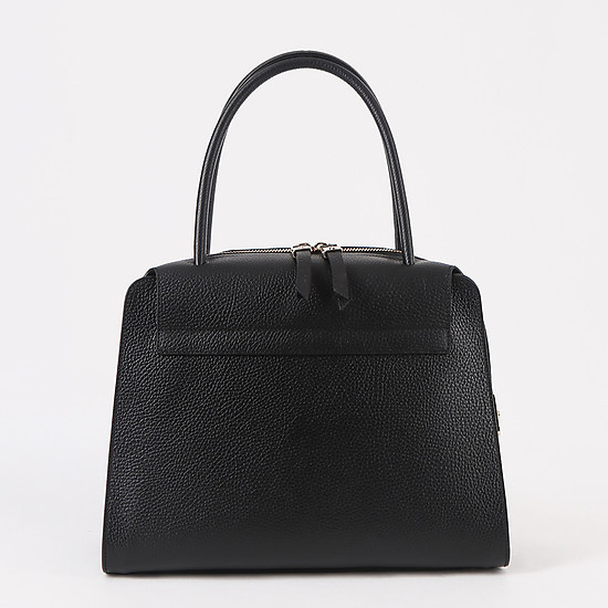 Классическая черная сумка-тоут из телячьей кожи  Gironacci