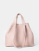 Пастельно-розовая сумка-тоут из мягкой кожи с двойными ручками  Folle