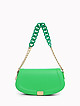 Ярко-зеленая сумочка-клатч из экокожи с цепью-ремешком  Alex Max