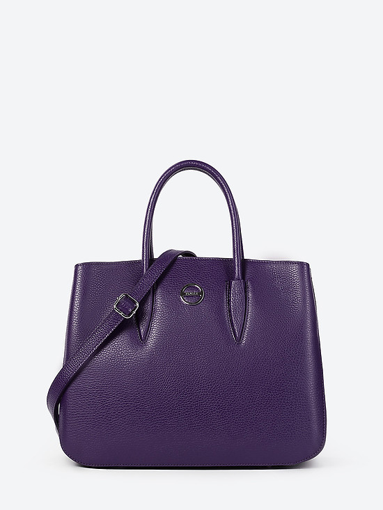 Фиолетова базовая сумка-тоут из натуральной кожи  Folle