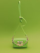 Ярко-зеленая микро-сумочка кросс-боди из экокожи с цепью-ремешком  Alex Max