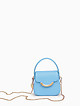 Небесно-голубая мини-сумка сэтчел из экокожи с цепью-ремешком  Alex Max