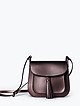 Бордовая сумочка кросс-боди из гладкой кожи с эффектом металлик  BE NICE