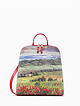 Рюкзак с отстегивающимися лямками из плотной кожи с пейзажным принтом Тосканы  KELLEN