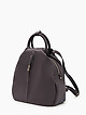 Фиолетовая кожаная сумка-рюкзак в силуэте капли из мягкой натуральной кожи  KELLEN