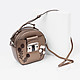 Овальная бронзовая сумочка с весенним декором It nature  Cromia