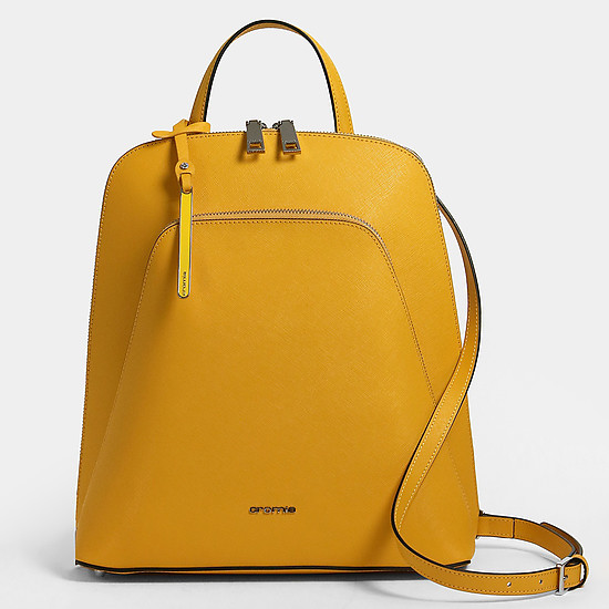 Кожаный рюкзак в оттенке манго Perla  Cromia
