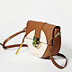 Дизайнерская кожаная сумочка-полумесяц  Cromia