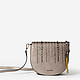 Седельная сумка-клатч из бронзовой сафьяновой кожи  Cromia