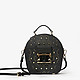 Полукруглая сумка кросс-боди из черной сафьяновой кожи IT PUNKY  Cromia