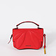 Красная сумочка кросс-боди из сафьяновой кожи с креплением на пояс JOY  Cromia