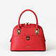 Красная сумка-купол из плотной зернистой кожи  Cromia