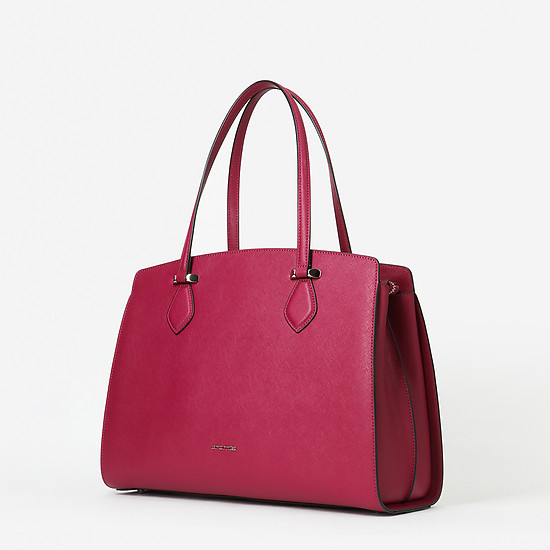 Классическая сумка-тоут из сафьяновой кожи пурпурного цвета  Cromia