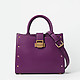 Небольшая сумка из плотной фиолетовой кожи в стиле глэм-рок  Cromia