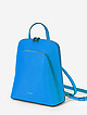 Сумка-рюкзак из ярко-голубой сафьяновой кожи со съемными лямками  Cromia