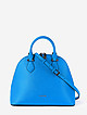 Ярко-голубая сумка-тоут в силуэте купола из сафьяновой кожи  Cromia