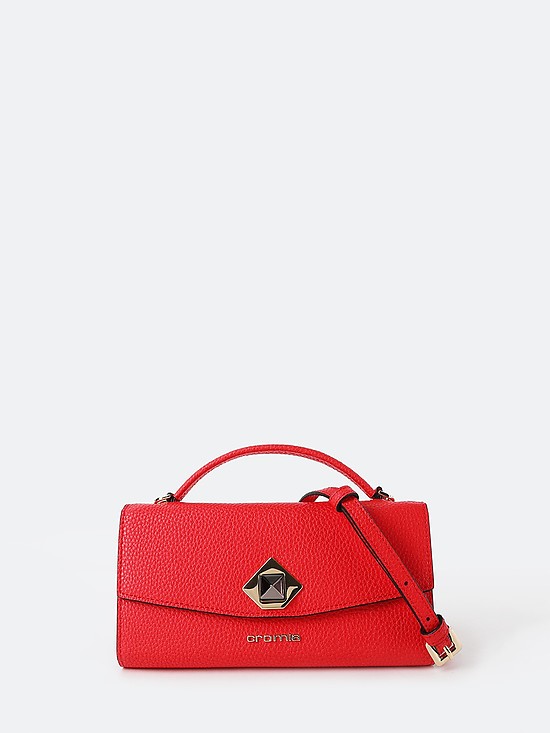 Красная микро-сумочка - кошелек из натуральной кожи  Cromia