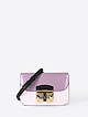 Прямоугольная сумочка-флап из пастельно-розовой матовой и лавандовой лаковой кожи  Cromia