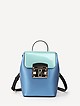 Небольшая сумка-рюкзак из голубой матовой и лаковой кожи  Cromia