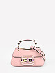 Мини-сумочка из гладкой пастельно-розовой кожи с крупной пряжкой  Cromia