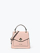 Небольшая пастелно-розовая сумочка-сэтчел Mina из плотной кожи  Cromia