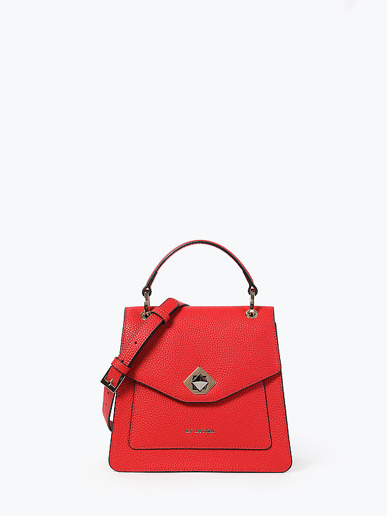 Небольшая красная сумочка-сэтчел Mina из плотной кожи  Cromia