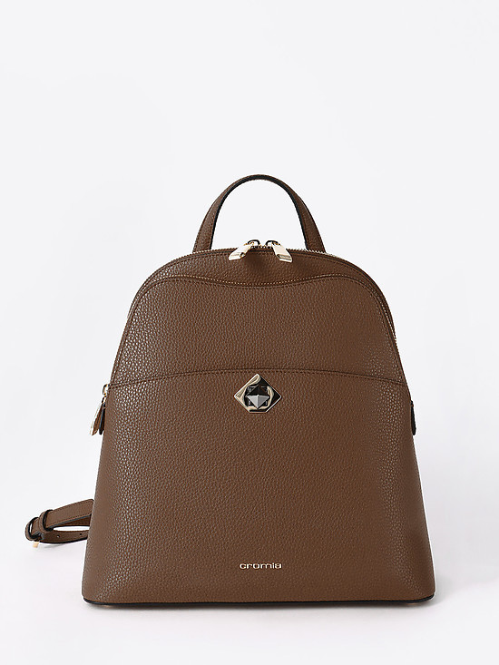 Элегантный рюкзак Mina из темно-коричневой кожи со съемными лямками  Cromia