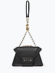 Черная фигурная сумочка кросс-боди из плотной кожи  Cromia