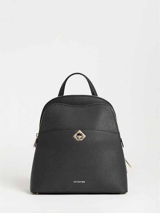 Элегантный рюкзак из черной кожи со съемными лямками  Cromia