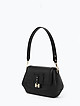 Небольшая сумка-багет DELFINA из черной кожи  Cromia